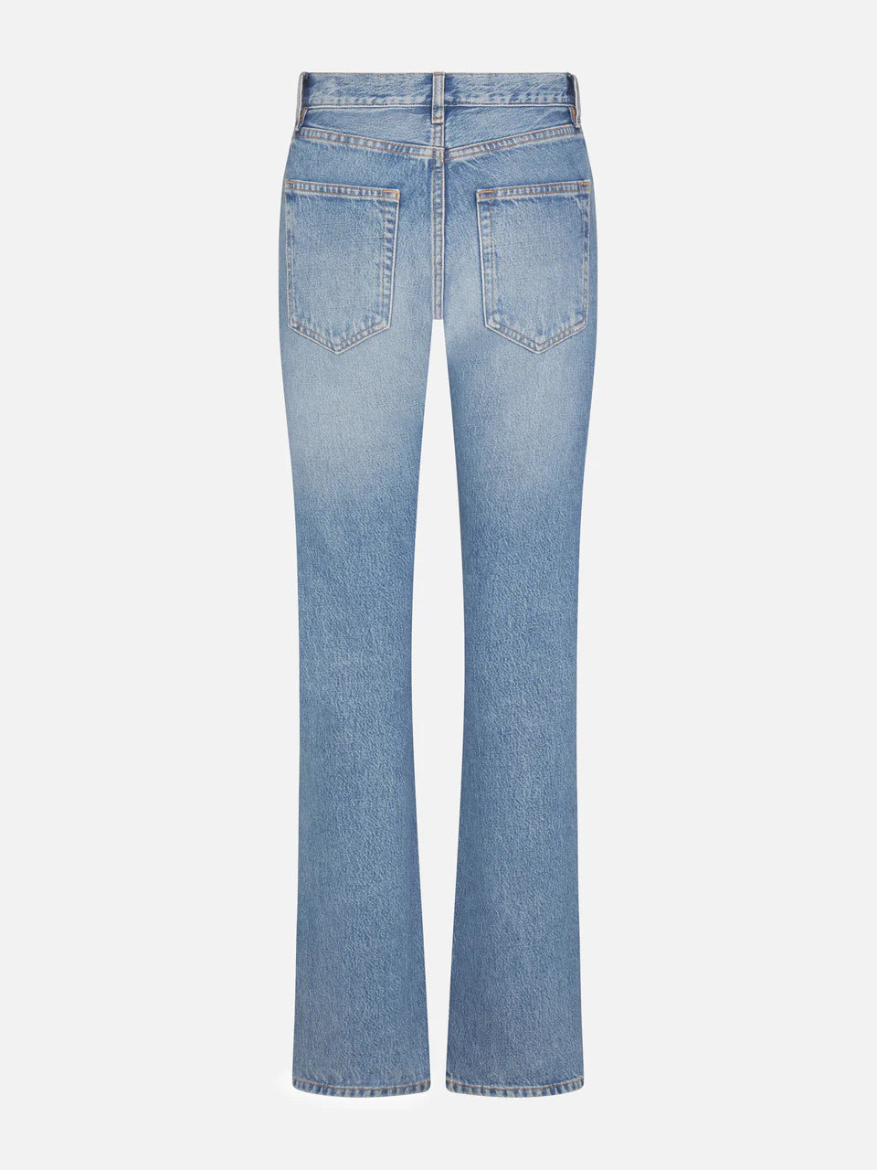 Light blue jeans on a white background