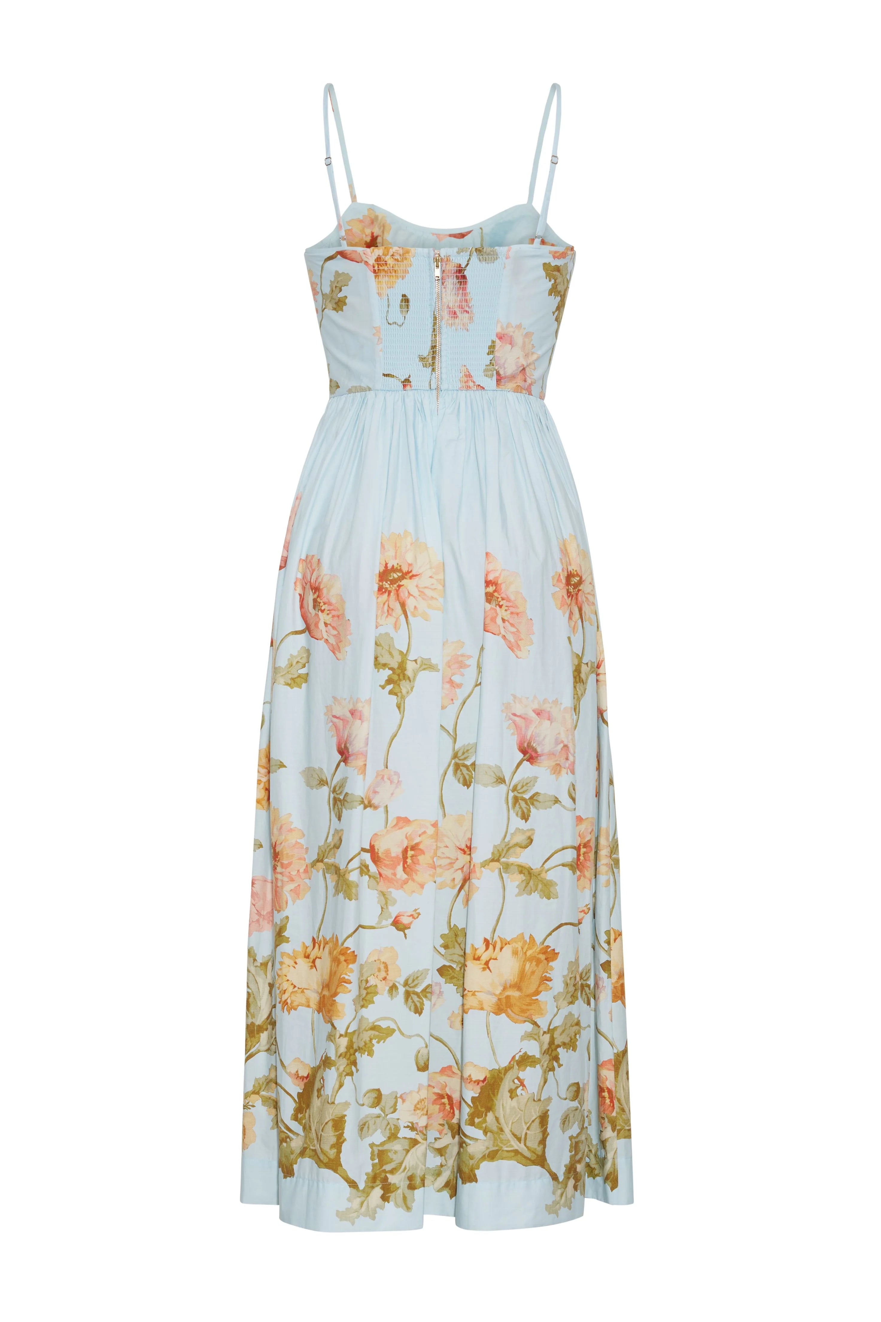 Floral dress with a white background