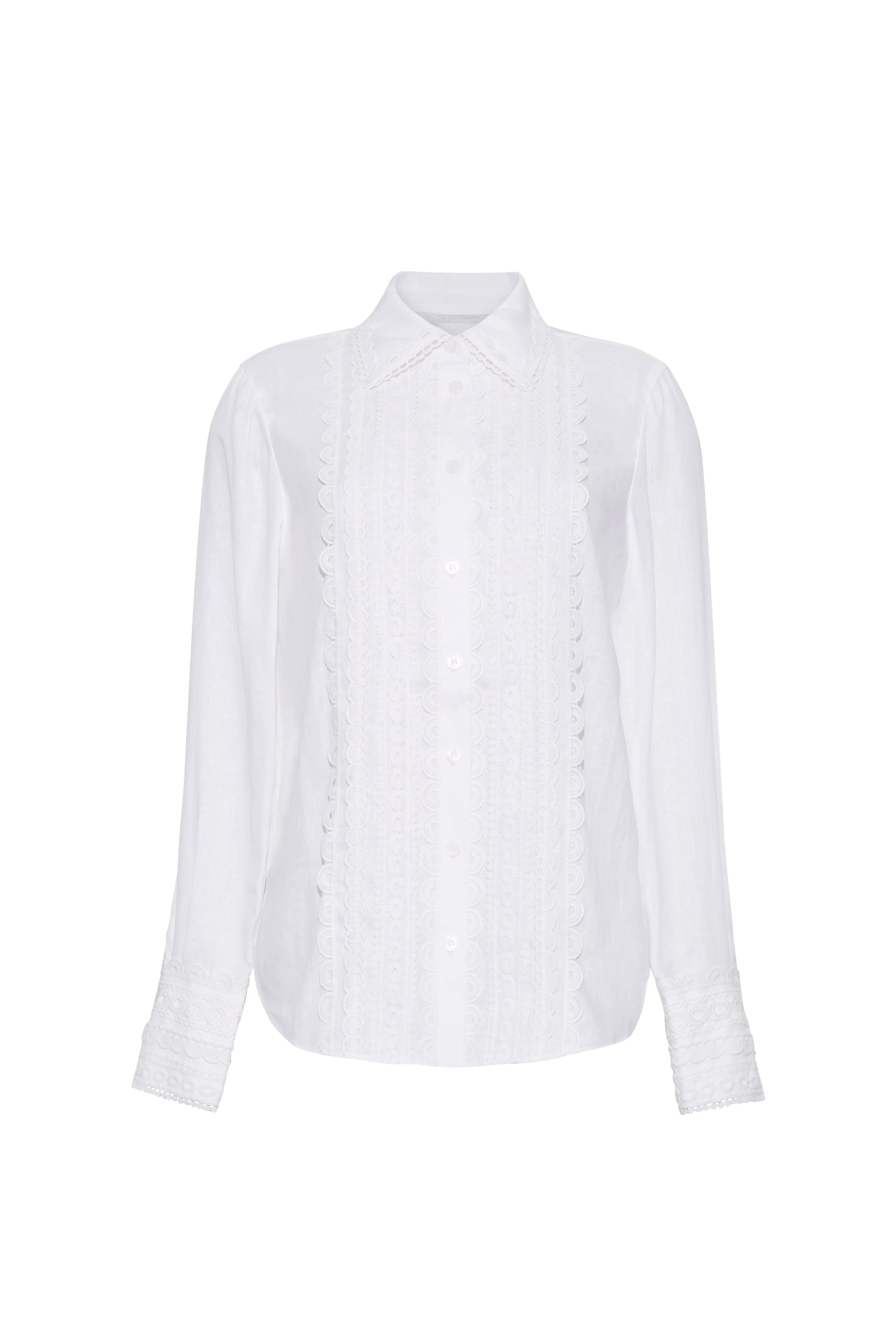 White button-up shirt on a white background