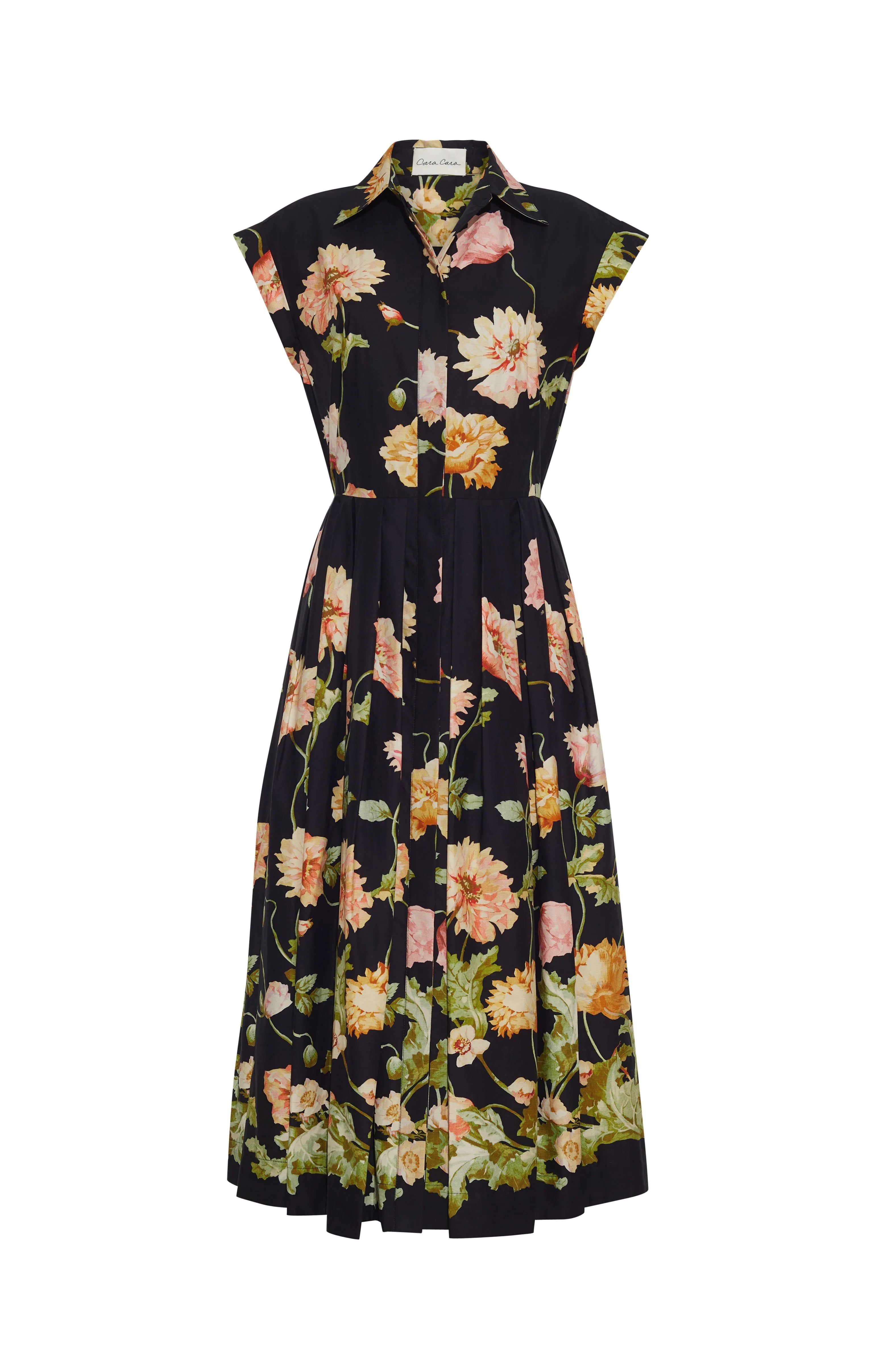Floral dress with a black background