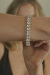 Hello Gorgeous Tennis Bracelet Silver-White