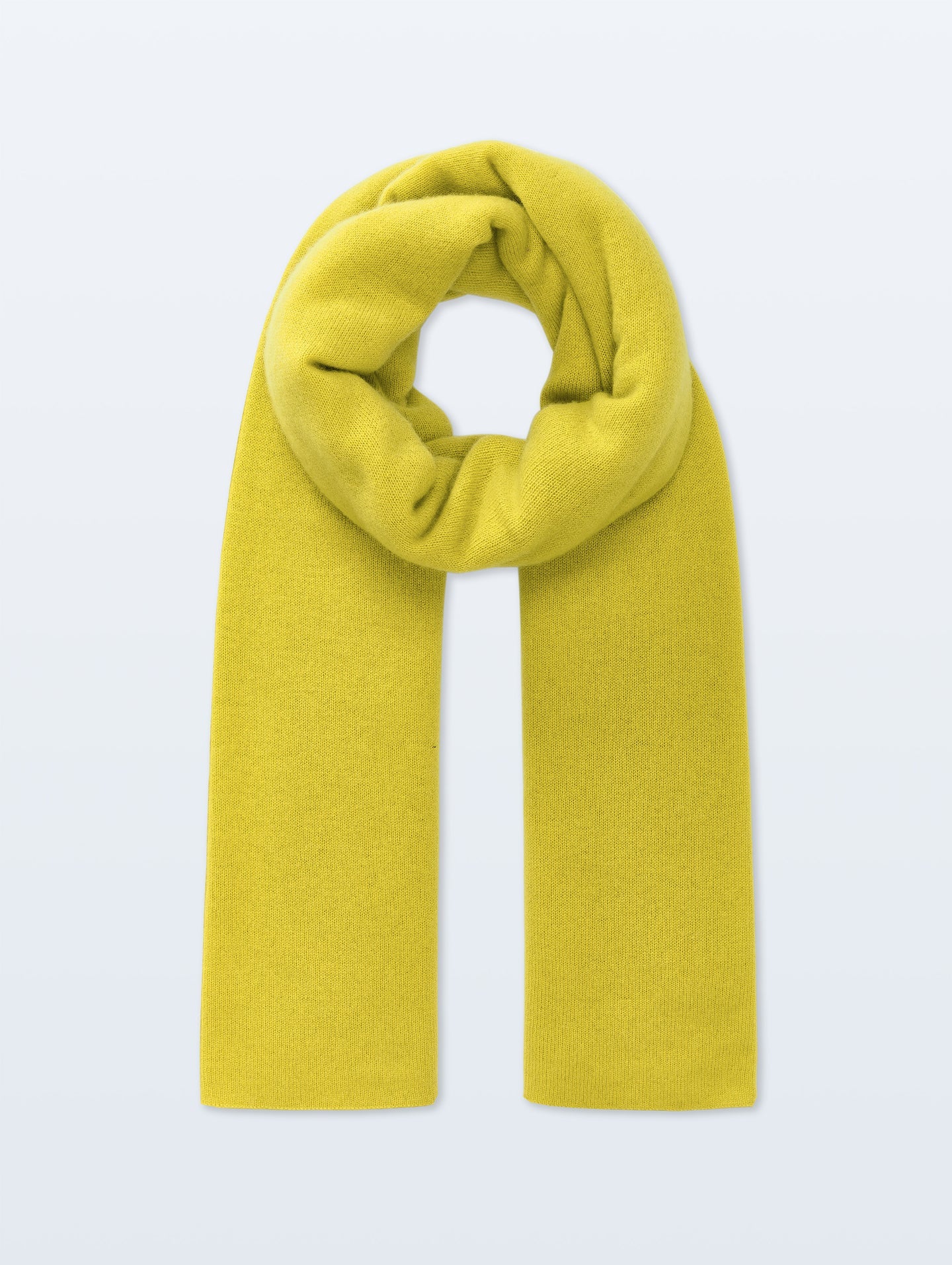 Yellow scarf on a light gray background