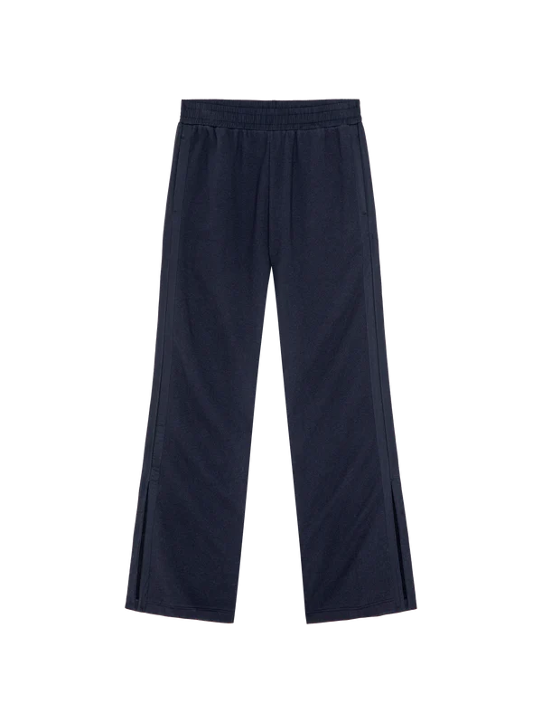 Navy blue pants on a white background