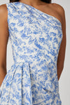 Gramercy Dress Ivory/ Light Blue