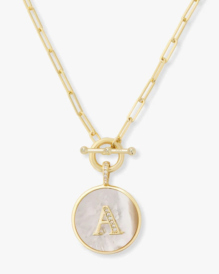 melinda maria letter necklace