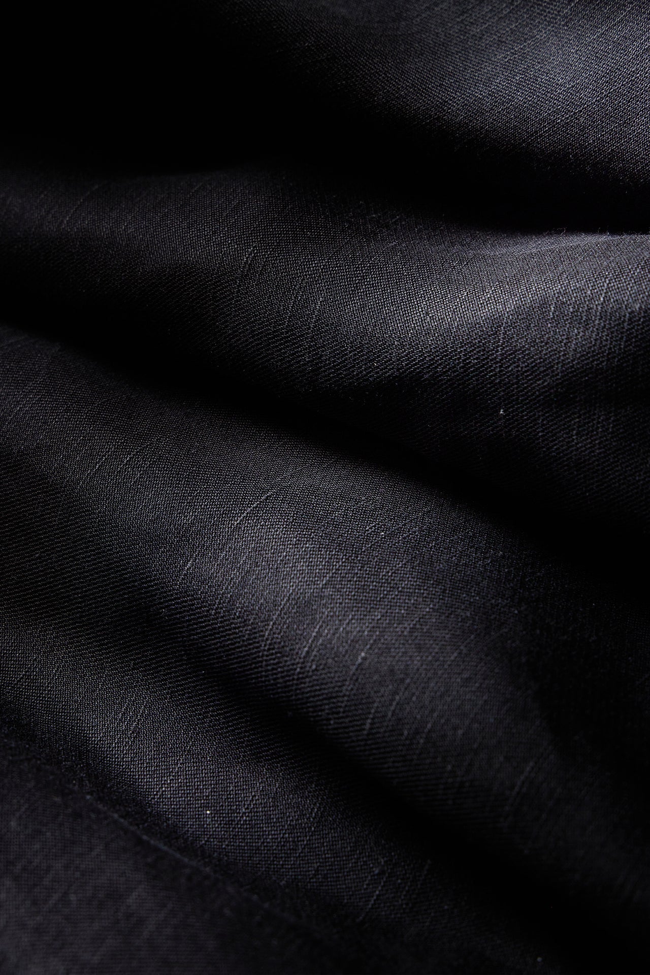 Close-up of black fabric with visible texture
