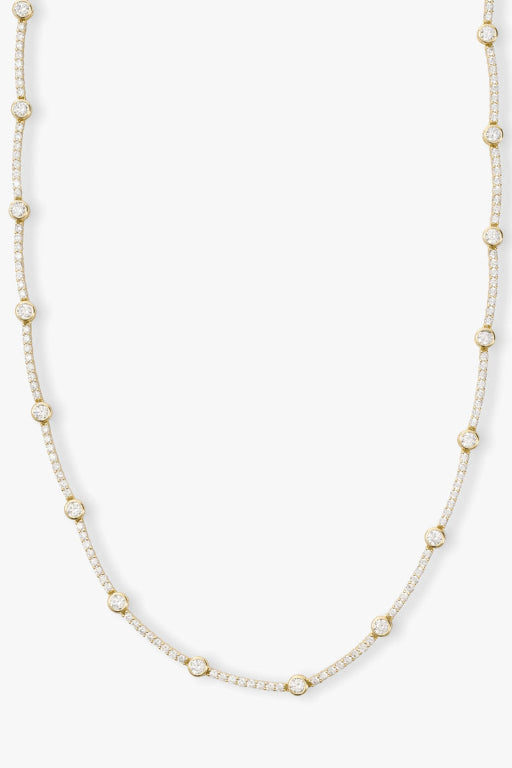 She's an Icon Station Necklace 16" Gold-White