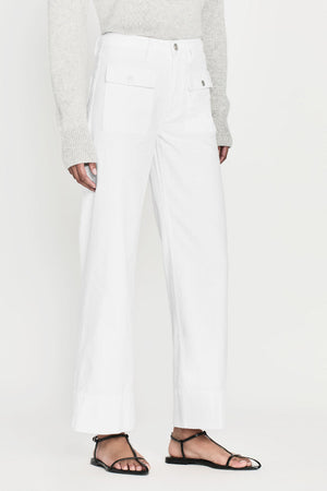 The 70s Patch Pocket Crop Straight White