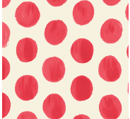 Pattern of red polka dots on a beige background