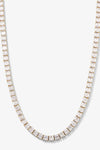 The Queen’s Tennis Necklace 18” Gold-White