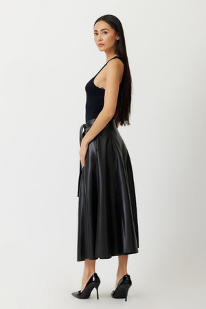 The Pembroke Ethical Leather Maxi Skirt