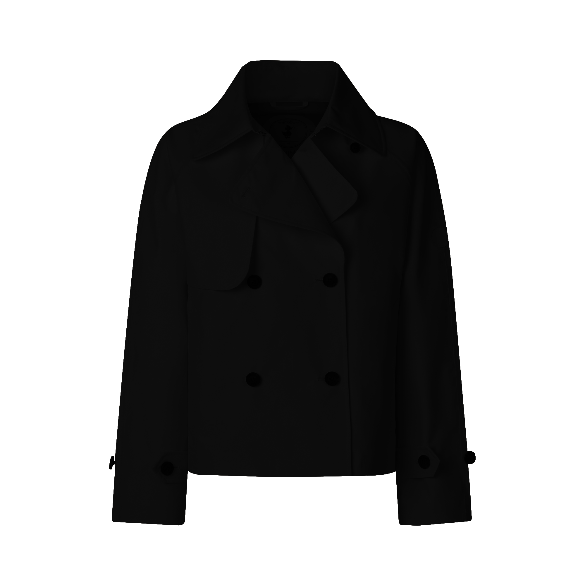 Black coat on a white background