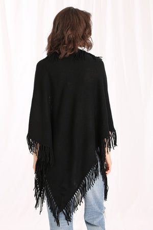 Fringe Shawl Blk