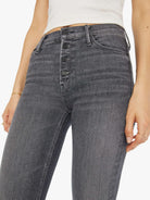 mother grey wash skinny denim jeans