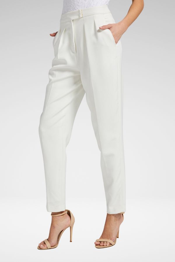Balmain High-Waisted Crepe Trousers - ShopStyle Dress Pants