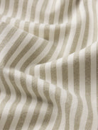 Close-up of beige and white striped fabric