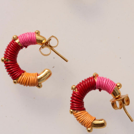 Faro Hoop Hyper Pink, True Red, and Peach