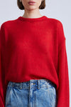 Tissue Weight Sweater Red