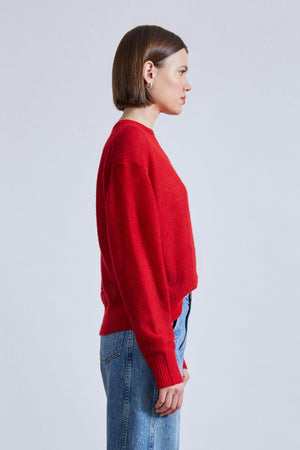 Tissue Weight Sweater Red