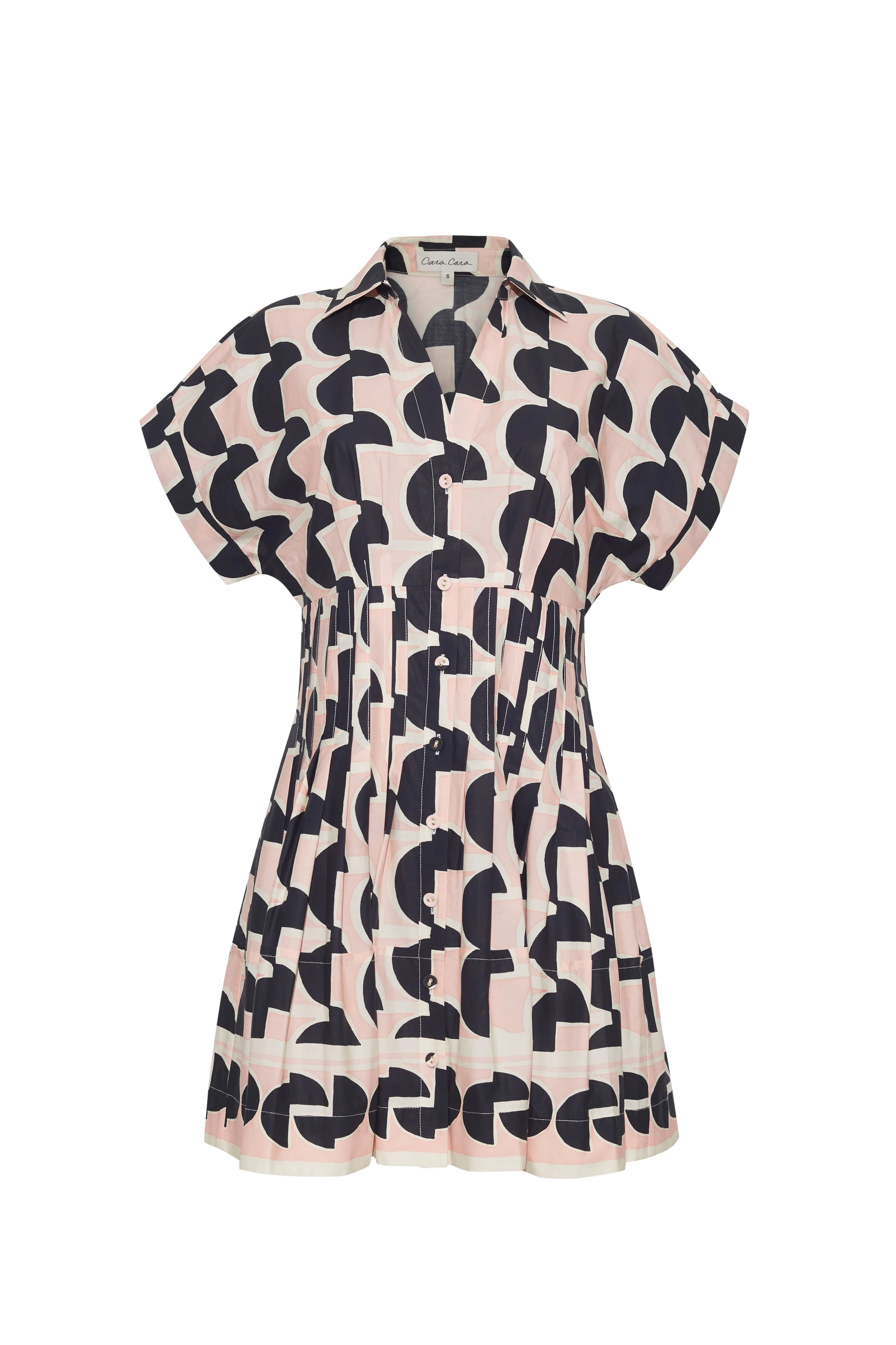 Patterned dress on a white background