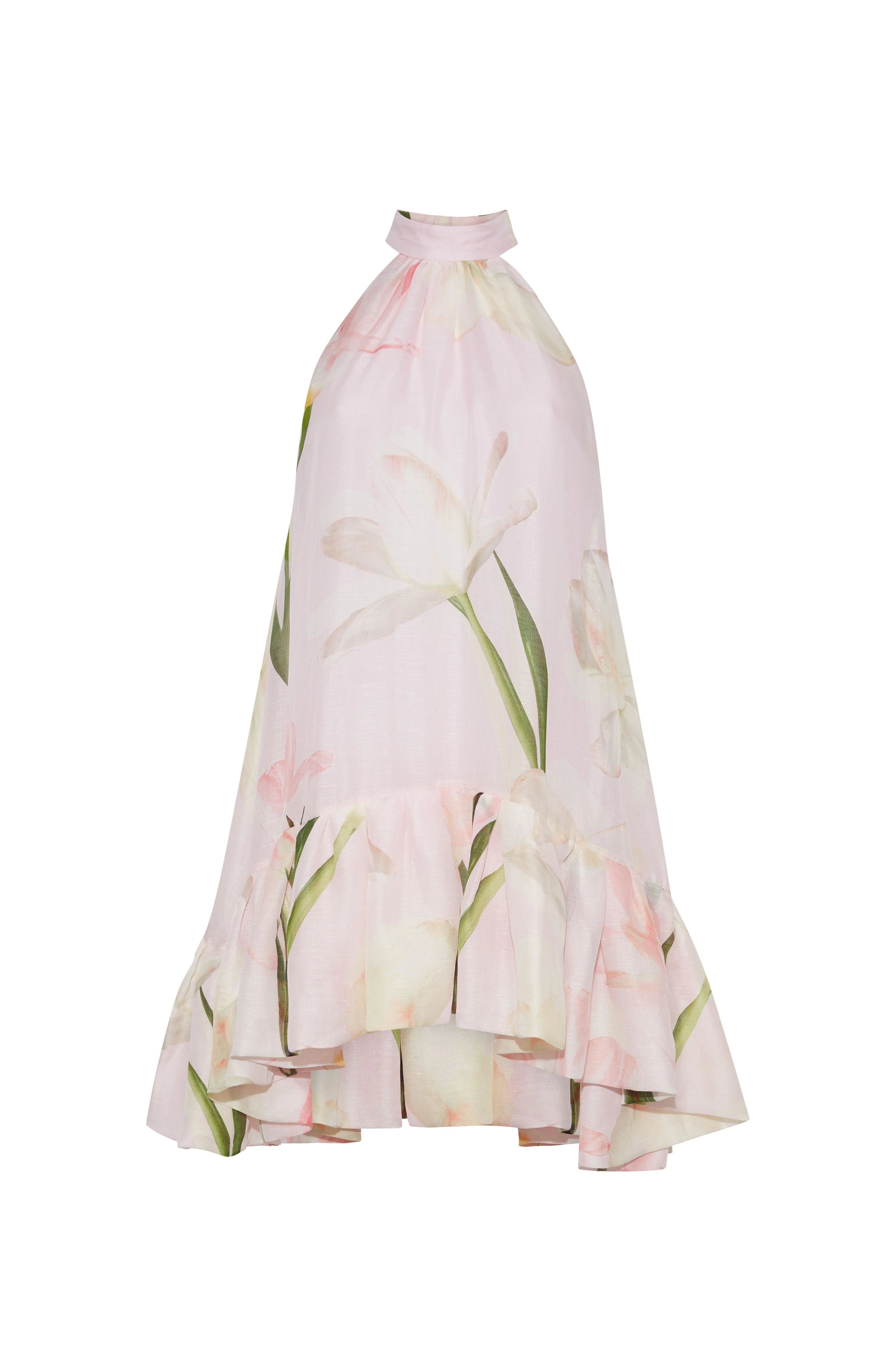 Floral print dress on a white background