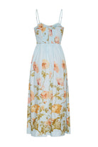 Floral dress with a white background
