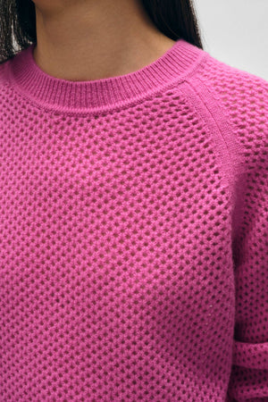 Cashmere Mesh Sweatshirt Fondant Pink