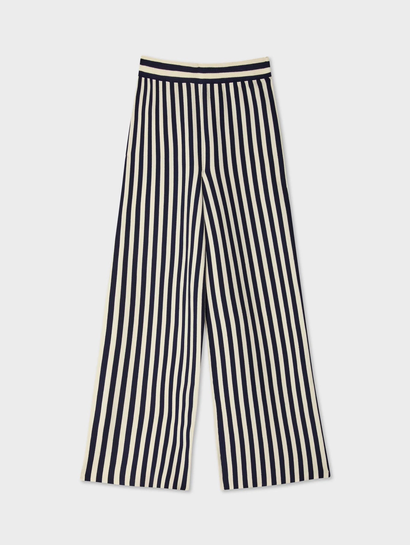 【WONDER WONDER】Sapper Stripe Wide Cotton Pants Superfine Organic Cotton Striped Wide Leg Pant – Threads