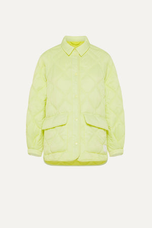 OVERSIZE JACKET IN QUILTED LIGHT NYLON LIME