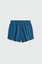 blue striped shorts on a white background