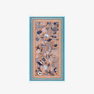 Decorative rug with ocean-themed pattern on a white background
