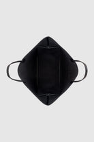 anine bing coated canvas black tote