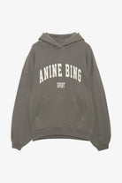 anine bing grey hoodie sweatshirt