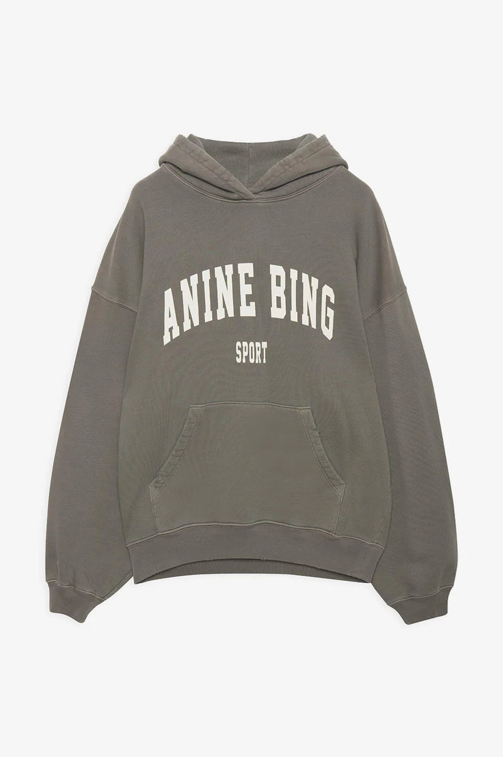 anine bing grey hoodie sweatshirt