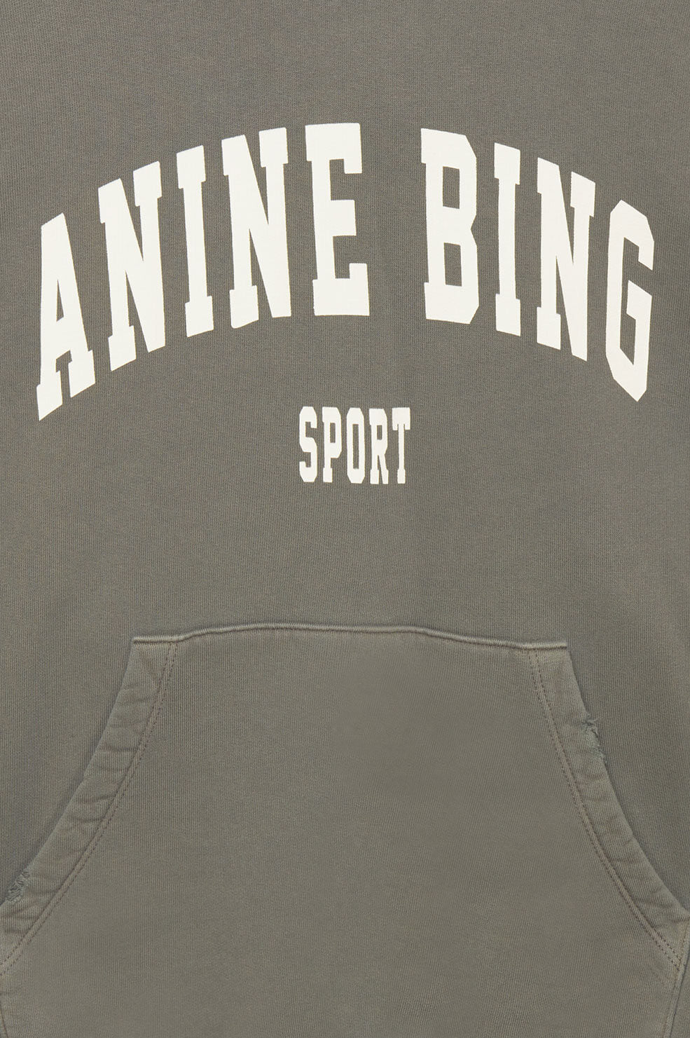 anine bing grey hoodie sweatshirt