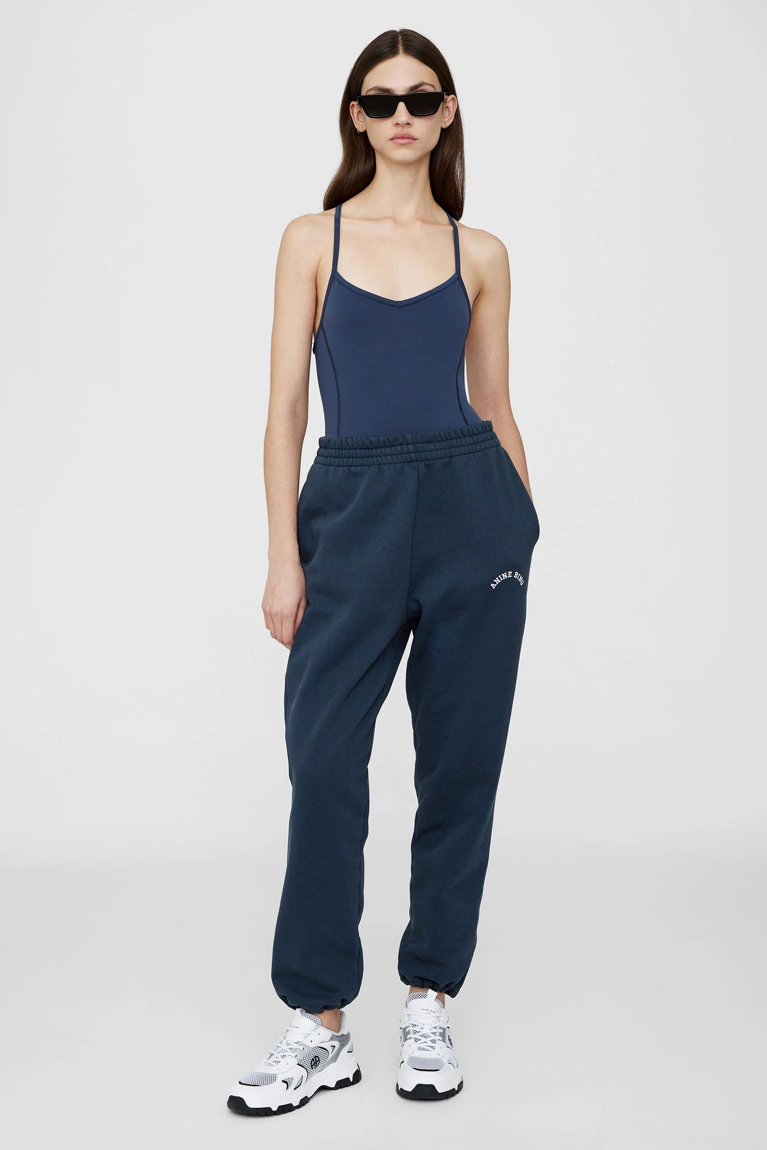 anine bing navy classic sweatpants