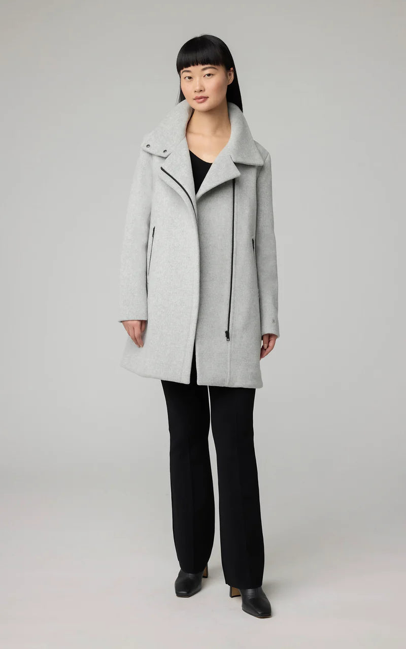 Soia & Kyo Grey Wool Long Jacket