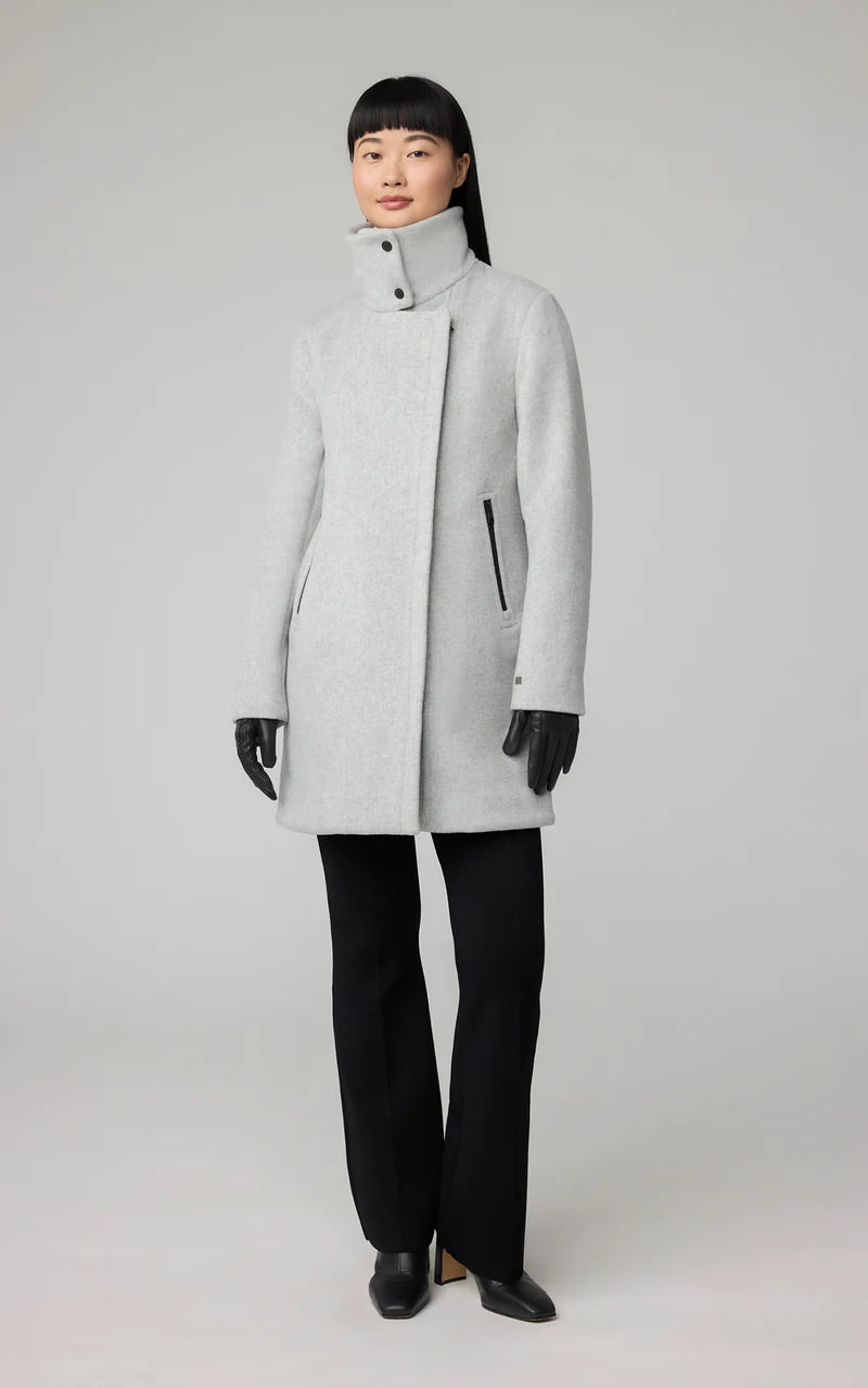 Soia & Kyo Grey Wool Long Jacket