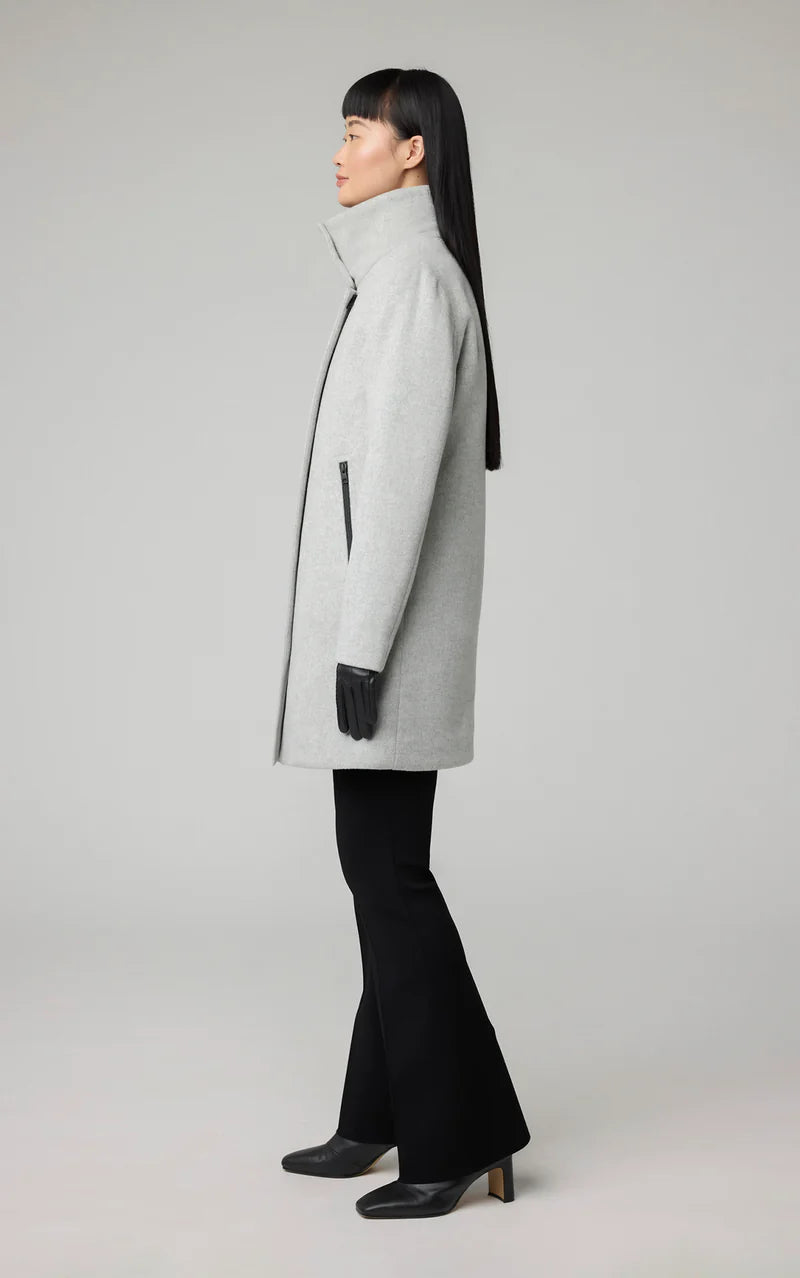 Soia & Kyo Grey Wool Long Jacket