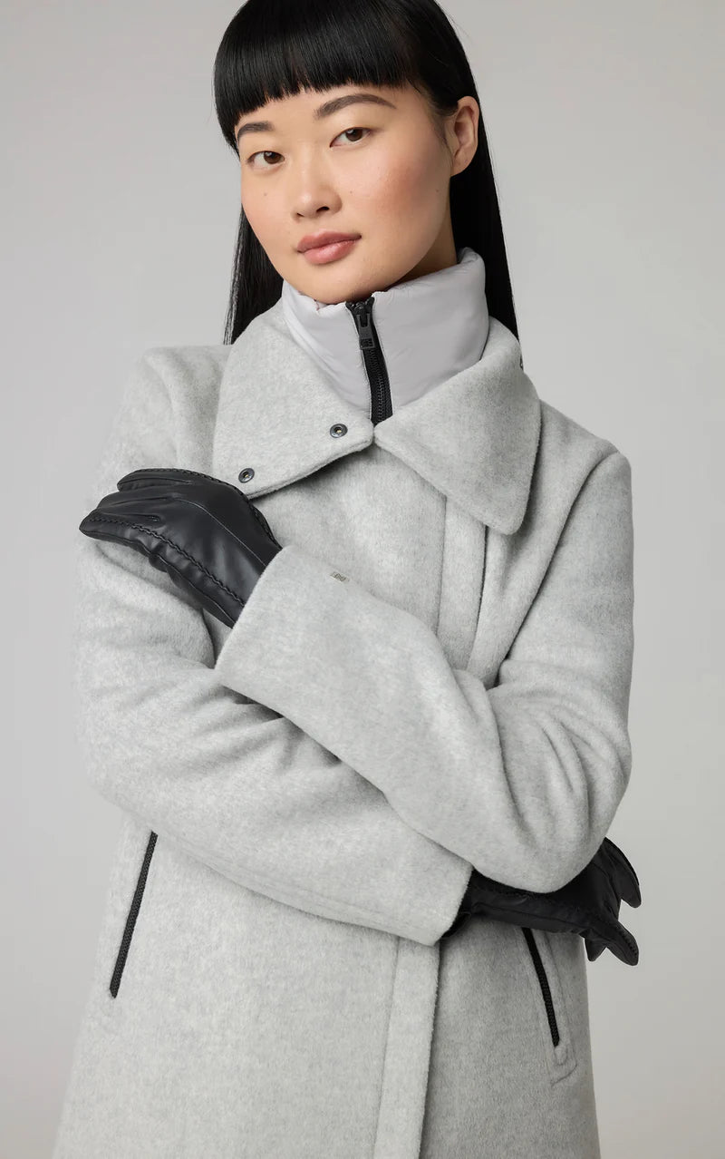 Soia & Kyo Grey Wool Long Jacket