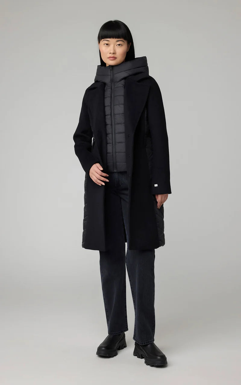 Soia & Kyo Black Wool Long Jacket