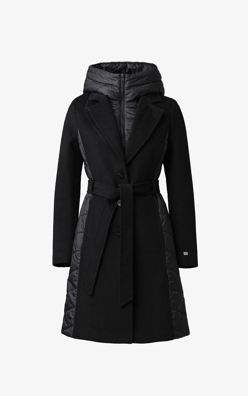 Soia & Kyo Black Wool Long Jacket