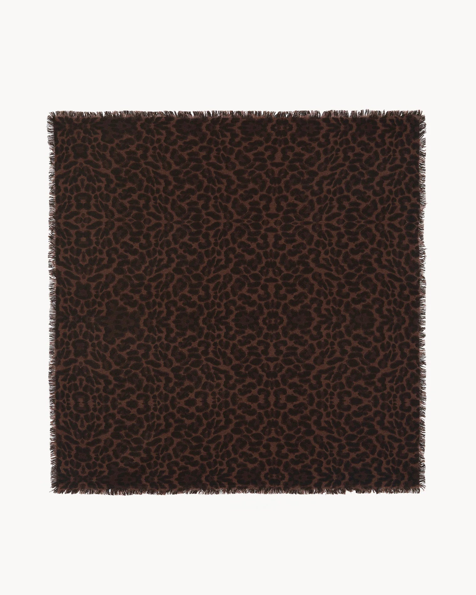 Brown patterned rug on a white background