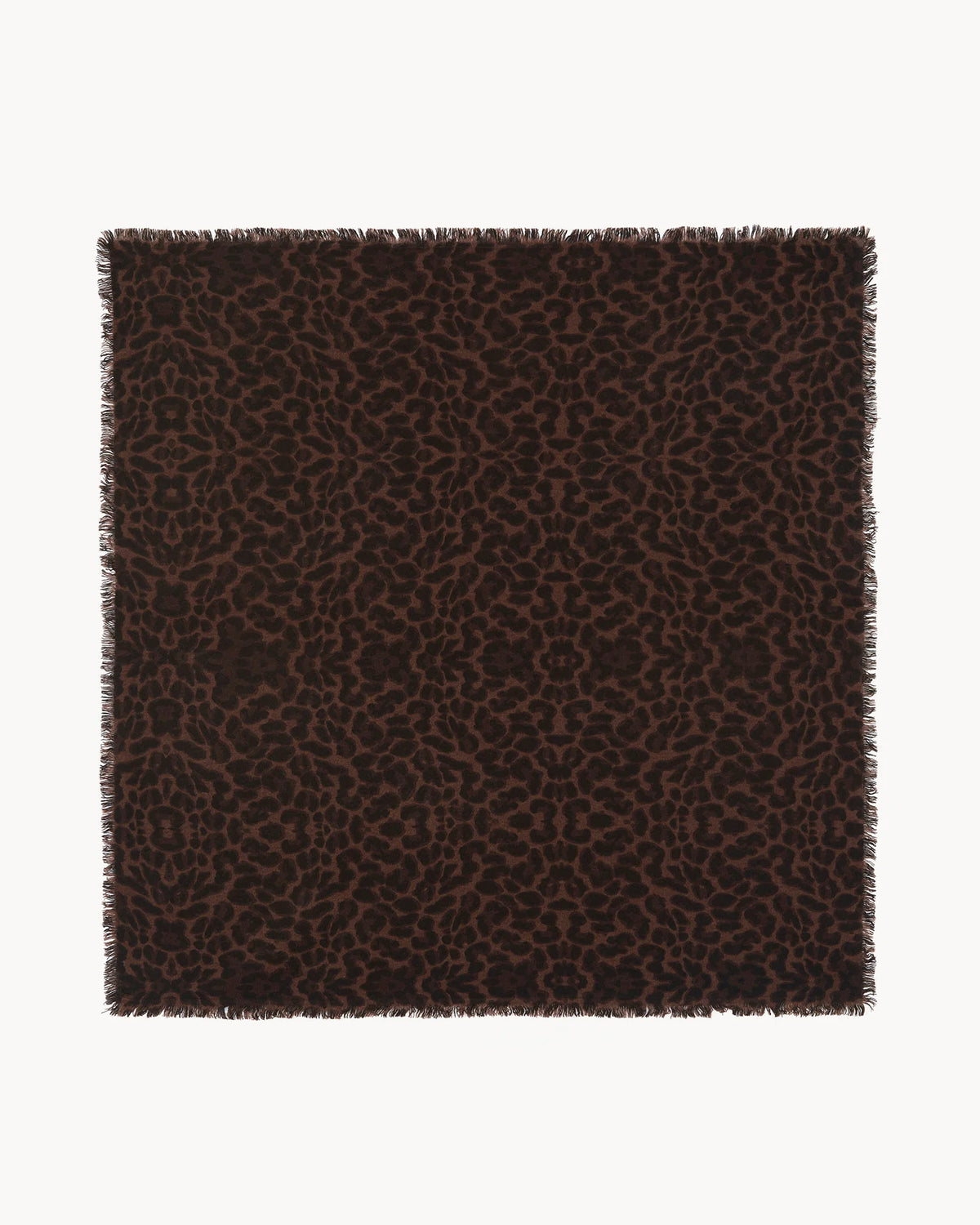 Brown patterned rug on a white background