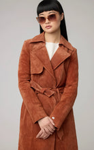 soia & kyo suede brown long jacket