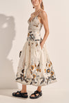 Aphrodite Dress- Cream Batik Print