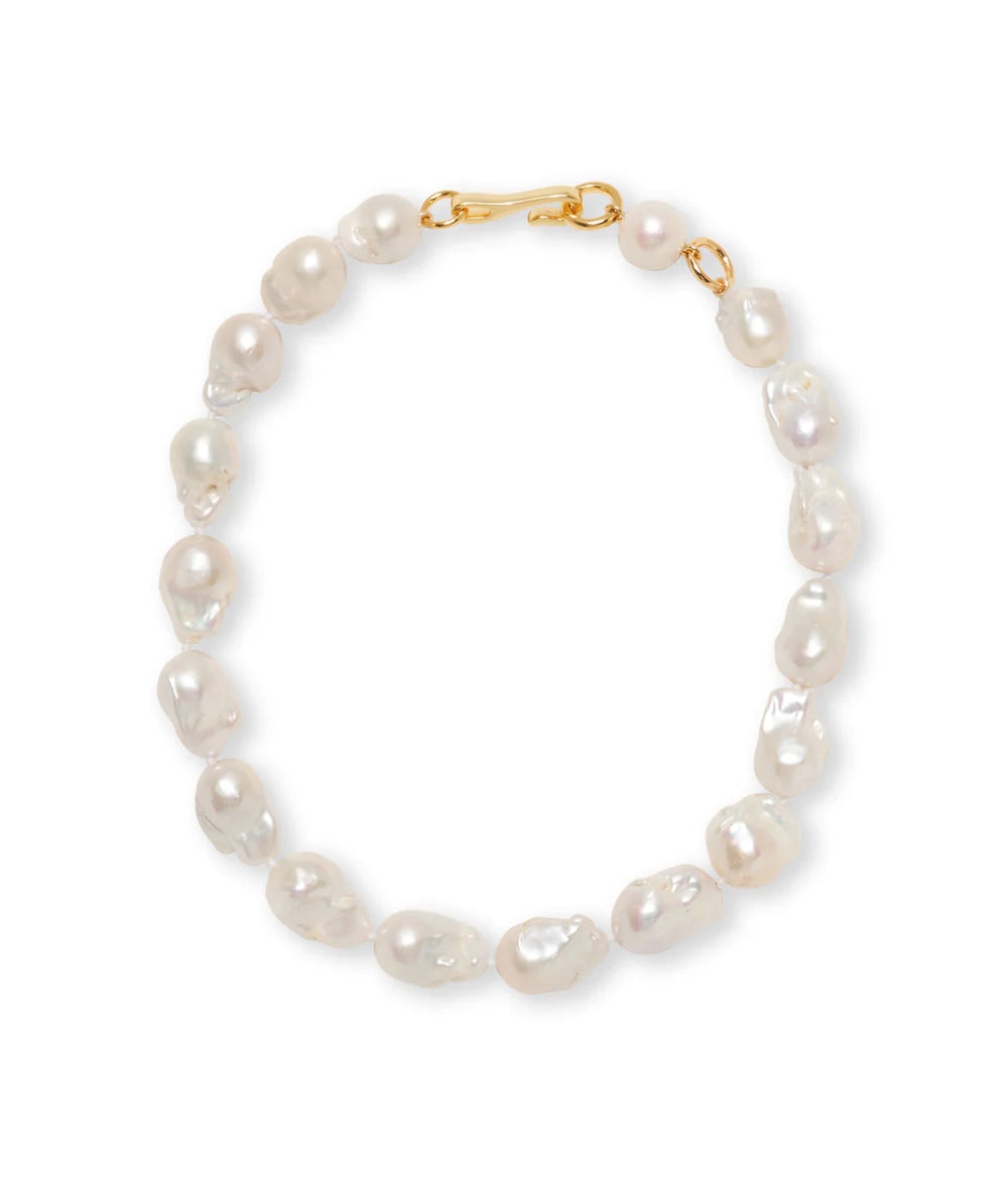 Lizzie Fortunato white baroque pearl chocker necklace