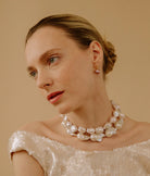 Lizzie Fortunato white baroque pearl chocker necklace