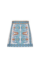Skirt with a colorful pattern on a white background