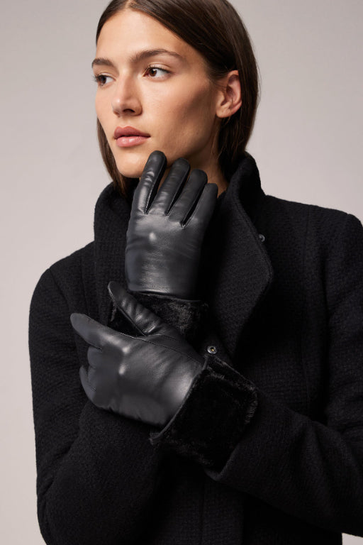 Demy Leather Gloves - Black